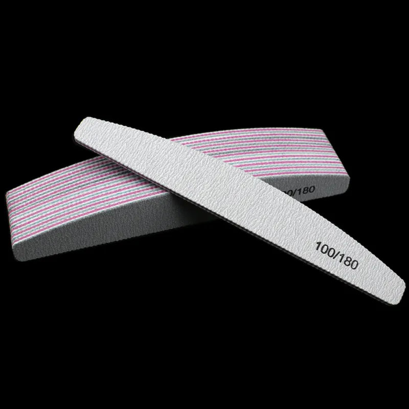 50Pcs Nail Art Files 100/180 Gel Nail Polishing Pedicure Manicure Nail Care Tool