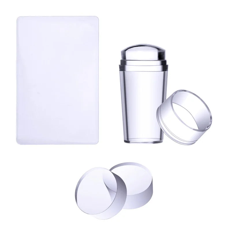 Biutee Clear Nagel Stamper Set With Scraper