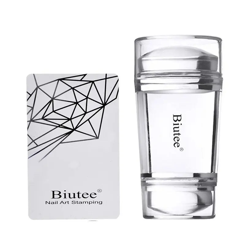 Biutee Clear Nagel Stamper Set With Scraper